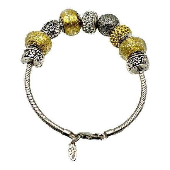 New Sterling Silver Reflection Bead Bracelet - Picture 4 of 5